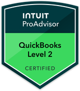 Intuit ProAdvisor QuickBooks Level 2 Certified badge